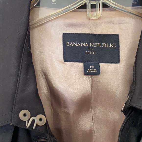 Banana Republic Black Trench Coat - Picture 6 of 9